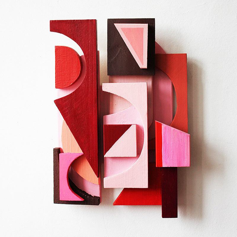 Modern Minimalist 3D Wall Art for Living Room - Abstract Composition Sofa Background Decor