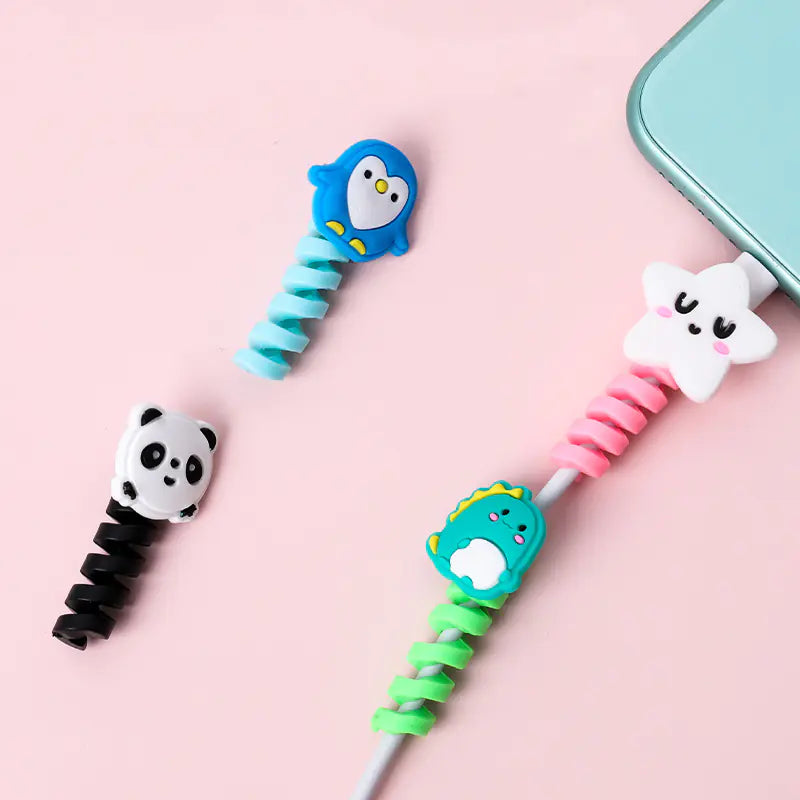 Cartoon Spiral USB Cable Protector and Organizer Bobbin