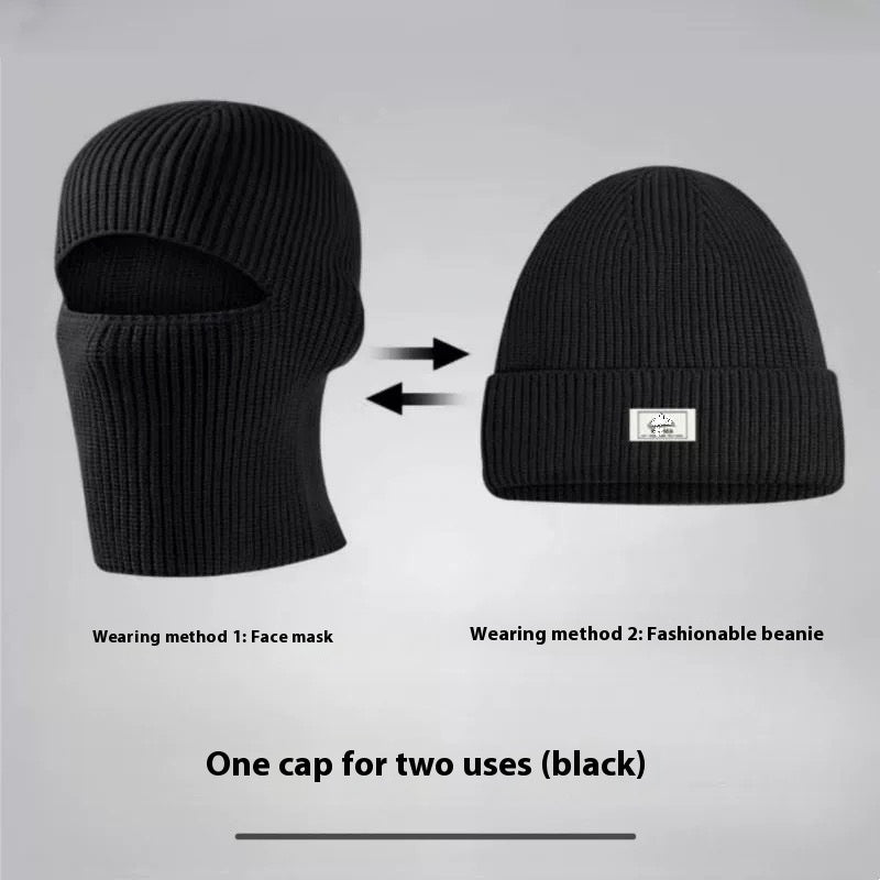 Men's Winter Balaclava - Thickened Warm Wool Hat Mask 2-in-1 for Outdoor (90g)