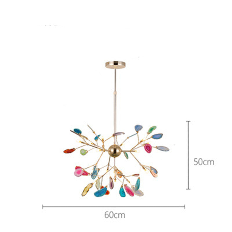 Nordic Onyx Stone Chandelier - Luxury LED Pendant Light for Living Room & Dining Room