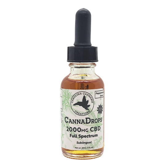 Full Spectrum 2000mg CBD Oil - Peppermint Flavor | Extra Strength Tincture