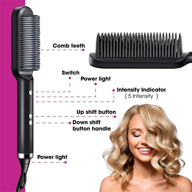 Hair Straightener Hot Comb Negative Ion Curling Tong