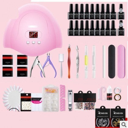 Nail Gel Polish Kit with 36W UV Lamp - Complete Manicure Set & DIY Tools (420g)