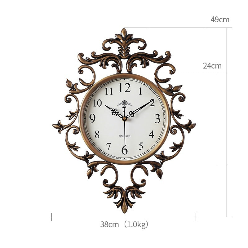 Vintage Metal Wall Clock - Antique Art Deco Home Decor