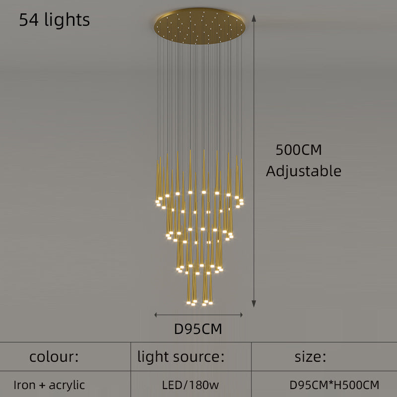 Modern Minimalist Long Chandelier - Creative Personality Living Room Pendant Light | 6.25kg