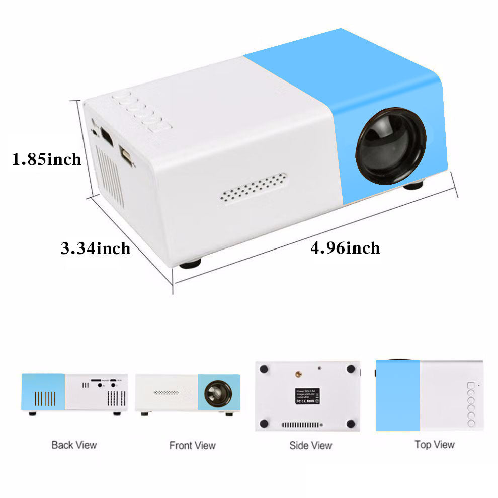 Projection Factory Cross-border Hot Mini-portable Projector Yg300 Small Yellow Machine HD Home Recommend Projector