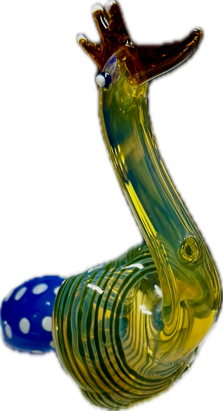 Ripkitty 5 Inch Peacock Glass Hand Pipe - Unique Dry Herb Smoking Pipe