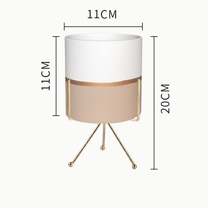 Succulent Planter Set - Creative Iron Art Flowerpot Combination for Home Decor (250g)