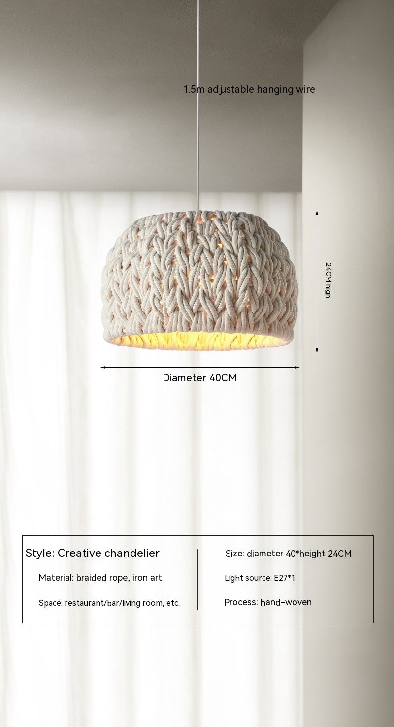 Japanese Style Pendant Light - Modern Restaurant Chandelier 40CM LED Ceiling Lamp