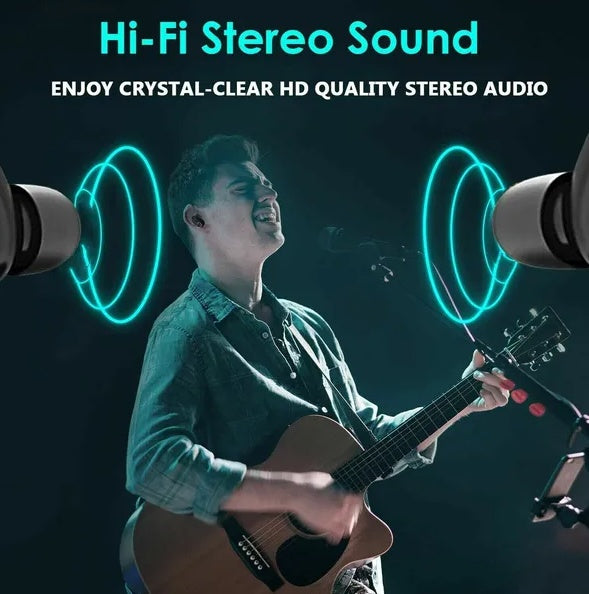 TWS Bluetooth Earbuds Waterproof Bluetooth 5.1 Headset Noise Cancelling Wireless