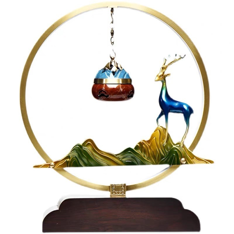 Pure Copper Hanging Incense Burner - Traditional Chinese Waterfall Backflow Holder