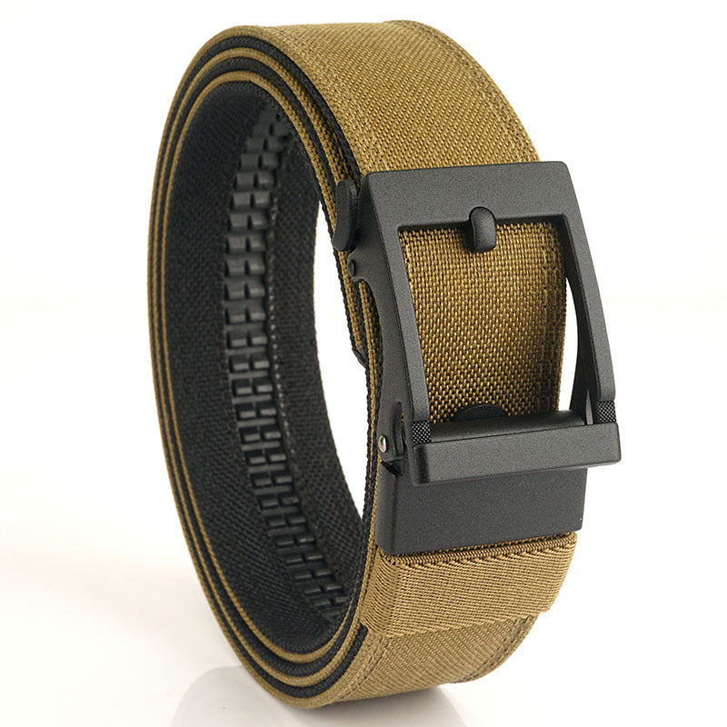 Men's Tactical Belt - Automatic Buckle Nylon Web Belt for Outdoor & Casual (300g)