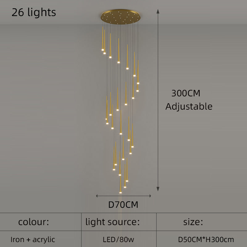 Modern Minimalist Long Chandelier - Creative Personality Living Room Pendant Light | 6.25kg