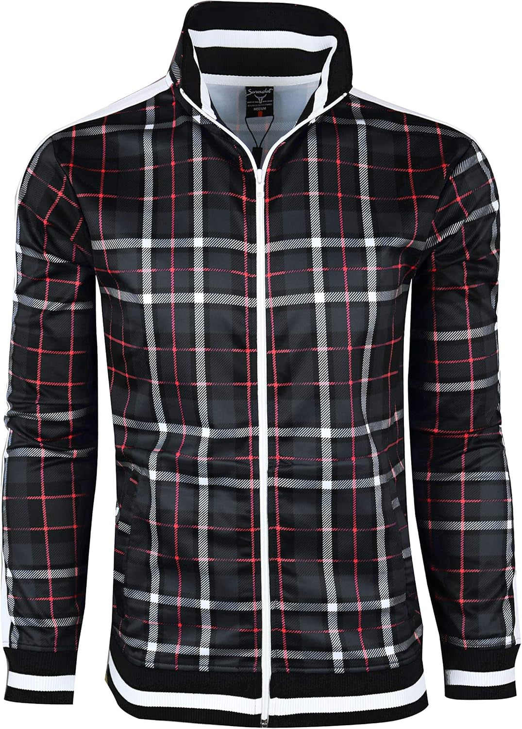 -TRACK JACKET Mens Urban Hip Hop Premium Track Jacket - Slim Fit Side Taping Sportswear Urbanwear Streetwear Top