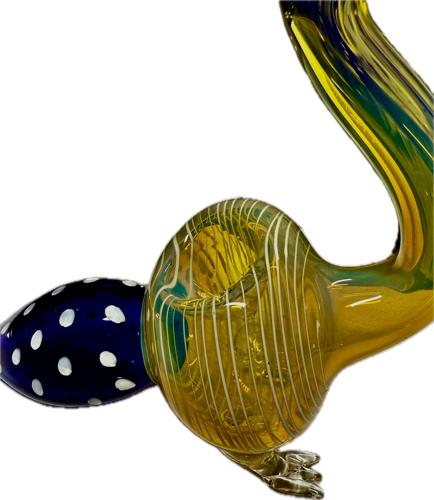 Ripkitty 5 Inch Peacock Glass Hand Pipe - Unique Dry Herb Smoking Pipe