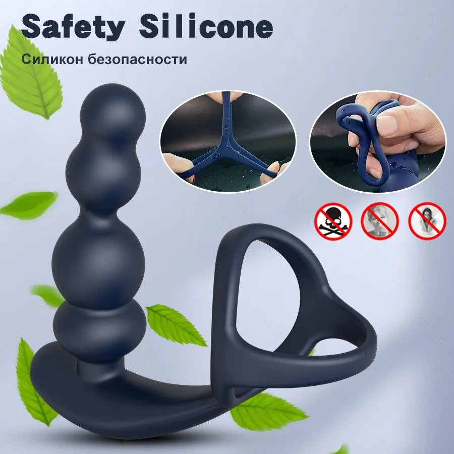 Prostate Massager with Remote Control - Premium Silicone Male Wellness Device