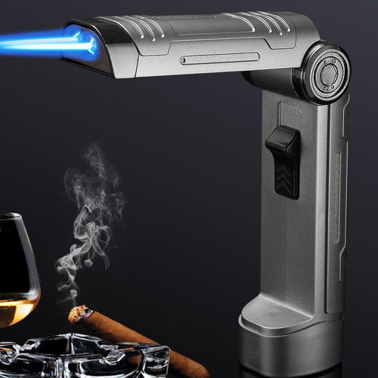 Windproof Outdoor Butane Torch Lighter - Refillable Camping Ignition Gun